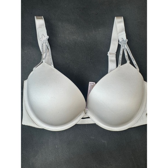 Victoria's Secret Other - Victoria's Secret Bra 32DD Silver Star Rhinestone Shine Strap Very Sexy Push-Up
